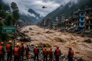 Nepal Army Rescues Bhote Koshi Flood Victims